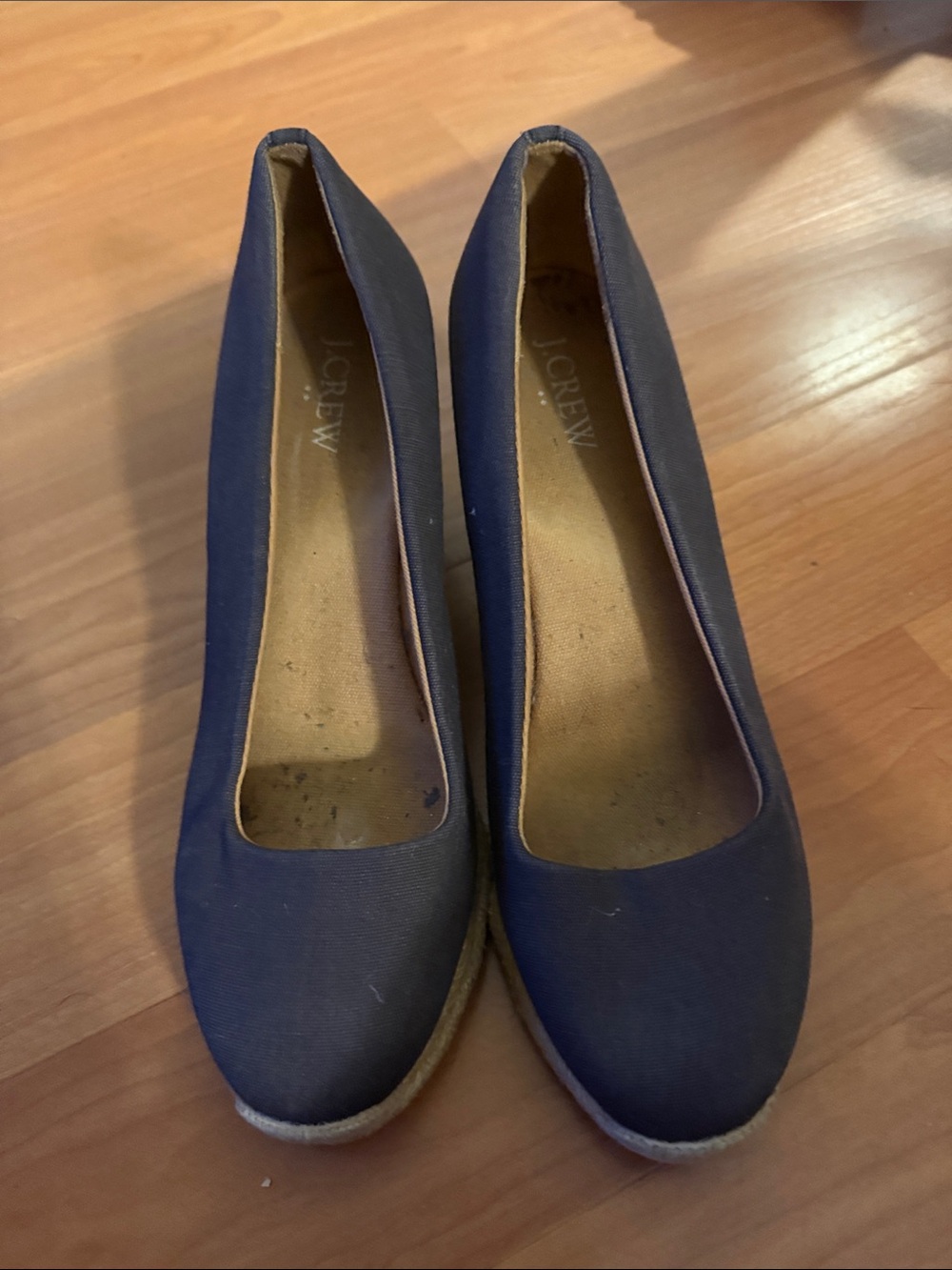 J. Crew grey Canvas Wedge